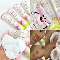 Bông Tẩy Trang Befou 100% Cotton Tự Nhiên Không Kích Ứng Sơ Bông Gói 150 Miếng