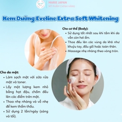 Kem Dưỡng Eveline Dưỡng Ẩm Phục Hồi Sáng Da Cho Mặt Và Body  Extra Soft Whitening Ba Lan Hũ 200ml