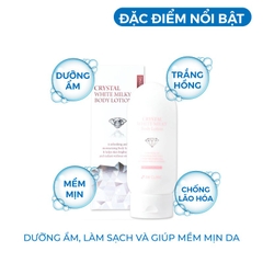 Dưỡng Thể 3W Clinic Crystal White Milky Body Lotion Tuýp 150g