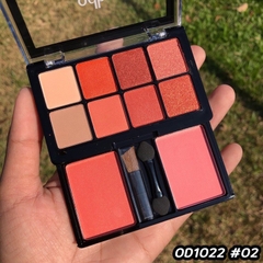 Set Phấn Mắt & Má Hồng ODBO 8 Ô Tông Cam Siêu Đẹp Eyeshadow And Blush Od1022 Thái Lan 20g