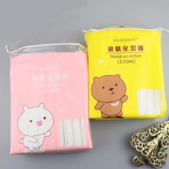 Bông Tẩy Trang Gấu Vịt YILINGMENG/SILUBI Make Up Cotton Túi 200 Miếng