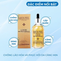 Serum Medi Peel Vàng 24K Luxury Gold Ampoule Dưỡng Ẩm Da Trắng Sáng Chống Lão Hóa 100ml Hàn Quốc