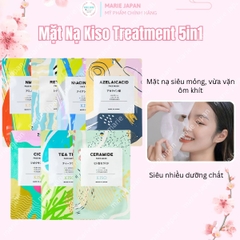 Mặt Nạ Kiso Treatment 5in1 Dưỡng Ẩm Sáng Da Mờ Thâm Căng Mịn Nhật Bản 1 Miếng Lẻ