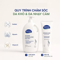 Sữa Tắm Redwin Hỗ trợ Dưỡng Ẩm Dịu Nhẹ, Không Xà Phòng Cho Da Khô, Nhạy Cảm Phù Hợp Cho Cả Gia Đình Body Wash Sorbolene