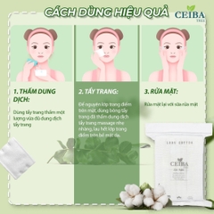Bông Tẩy Trang Ceiba Cotton Siêu Mềm Mịn Không Xơ Bông 234 miếng