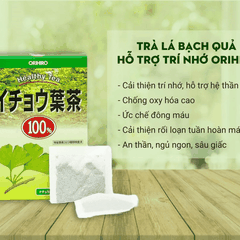 Trà Lá Bạch Quả Ginkgo Biloba Orihiro Hộp 26 gói