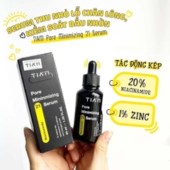 Serum TIAM Niacinamide 20% + Zinc 1% Pore Minimizing 21 Kiểm Soát Dầu Nhờn Thu Nhỏ Lỗ Chân Lông Hàn Quốc 40ml