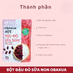 Bột Đậu Đỏ Sữa Non OBAXUA Sạch Sâu Cấp Ẩm Dưỡng Da Trắng Sáng Mịn Màng Tự Nhiên