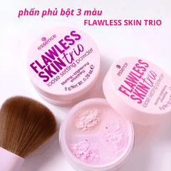 Phấn Phủ Bột 3 Màu Essence hiệu chỉnh màu da, mịn màng Flawless Skin Trio Loose Setting Powder Hộp 8g