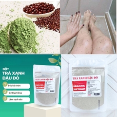 Bột Trà Xanh Đậu Đỏ OBAXUA – Dưỡng Trắng, Làm Sạch, Cấp Ẩm Cho Da:
