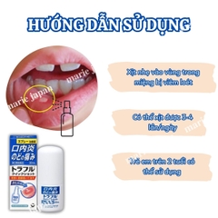 Xịt Nhiệt Miệng Traful Làm Dịu Giảm Đau Viêm Loét Tức Thì Nhật Bản 20ml