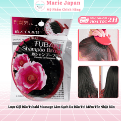 Lược Gội Đầu Tubaki Massage Làm Sạch Da Đầu Tơi Mềm Tóc Nhật Bản