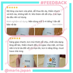 Kem Chống Nắng Babe Super Fluid Mattifying SPF50+ Kiềm Dầu Dưỡng Ẩm Mịn Da Tây Ban Nha 50ml