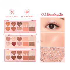 Bảng Phấn Mắt Má Đa Năng 10 Ô Pinkflash Mịn Lì Màu Siêu Đẹp, Full Face Tiện Lợi Multi Face Palette M02 120g