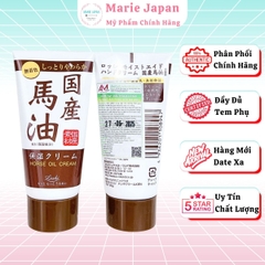 Kem Tay Loshi Horse Oil Cream Dưỡng Ẩm Phục Hồi Mềm Mịn Da Nhật Bản Tuýp 45g