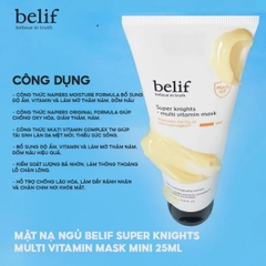 Mặt Nạ Ngủ Belif Cấp Ẩm Căng Bóng Dưỡng Trắng Da Super Knights Multi Vitamin Mask Hàn Quốc Tuýp 25ml