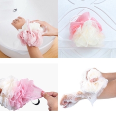 🛁 Bông Tắm Lưới Tròn 2 Màu Siêu Tạo Bọt Mềm Mại Nhẹ Nhàng Cho Da