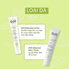 Kem Dưỡng SVR Active Gel/ Sebiaclear Mat Pores/ Cicapeel