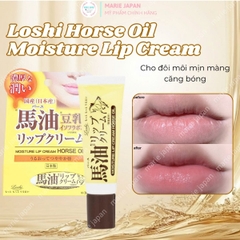 Son Dưỡng Loshi Horse Oil Dưỡng Ẩm Mềm Môi Căng Bóng Moisture Lip Cream Nhật Bản Thỏi 10g