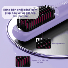 Lượt Điện Chải Tóc Jary Ion Electric Hair Comb  Không Dây Ion Âm Gỡ Rối Suôn Mượt, Tạo Kiểu Siêu Dễ