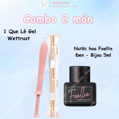 Combo 2 món 1 Nước Hoa vùng kín Foellie ĐEN - BIJOU 5ml + 1 Que Dung Dịch Vệ Sinh Wettrust Inner