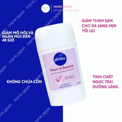 Lăn Sáp Nivea Pearl & Beauty Khử Mùi Dưỡng Da Trắng Sáng Mịn Màng Mờ Thâm 50ml