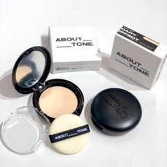Phấn Phủ About Tone Powder Pact Dạng Nén  Nâng Tông Kiềm Dầu Siêu Lì Mịn Hàn Quốc Hộp 9g