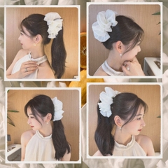   Kẹp Tóc Voan Thời Trang Nhiều Lớp Cỡ Lớn Tạo Hiệu Ứng Dày Tóc Nữ Tính Thanh Lịch 