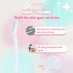 Dao Cạo Chân Mày Tiện Dụng Màu Trắng Lưỡi Cạo Sắc Bén An Toàn Thiết Kế Nhỏ Gọn Tiện Lợi