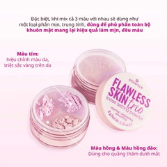 Phấn Phủ Bột 3 Màu Essence hiệu chỉnh màu da, mịn màng Flawless Skin Trio Loose Setting Powder Hộp 8g