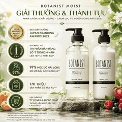 Combo 2 Món Dầu Gội Xả BOTANIST Moist Nắp Đen Dưỡng Ẩm Phục Hồi Tóc Khô Xơ Rối Chai Nhật Bản 460ml
