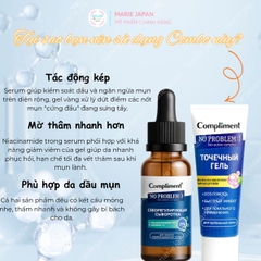 Combo 2 Món 1 Gel Chấm Mụn Compliment AHA-BHA-PHA 25ml + 1 Serum Compliment NIACINAMIDE+ZINC 27ml Xẹp Mụn Mờ Thâm