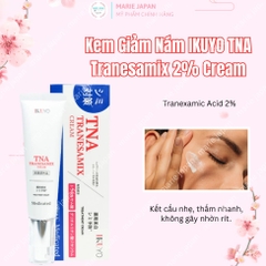 Kem Giảm Nám IKUYO TNA Tranesamix 2% Cream Sáng Da Giảm Thâm Nám Trắng Hồng Nhật Bản Tuýp 30g