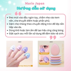 Mút Trang Điểm Ngón Tay Jary Finger Makeup Puff Lớp Nền Hoàn Hảo Dễ Dàng Tiện Lợi ( Set 2 Miếng)