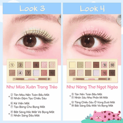 Bảng Phấn Mắt 12 Màu Đa Năng Colorkey, Kèm Cọ Tiện Lợi  Bloom Chase 12-Color Eyeshadow Palette 17.7g