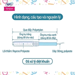 Băng Vệ Sinh Unicharm Sofy Soft Tampon Siêu Thấm Khô Thoáng Nhật Bản Hộp 9 Ống