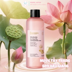 Nước Tẩy Trang Sen Hậu Giang Cocoon Sạch Bụi  Bẩn Siêu Mịn Dịu Êm Cho Da Rất Nhạy Cảm 500ml
