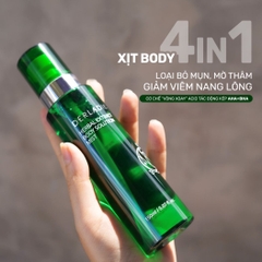 Xịt Mụn Lưng Derladie Herbal Extract Body Solution Mist Mờ Thâm Giảm Viêm Nang Lông Hàn Quốc 150ml