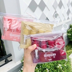 Bộ Chiết Mỹ Phẩm Du Lịch Tiện Lợi Kèm Túi Zip Siêu Xinh