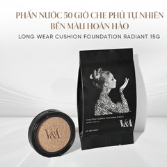 Cushion V&A Beauty Long Wear Foundation Che Khuyết Điểm Mịn Lì  Lâu Trôi Hàn Quốc Hộp 15g + Lõi Refill