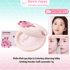 Phấn Phủ Lụa Mịn Lì Colorkey Blurring Silky Setting Powder Soft Lavender 7g