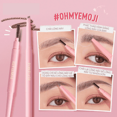 Chì kẻ mày Pinkflash Siêu Bền Màu, Chống Thấm Nước  Waterproof Auto Eyebrow Pencil E09