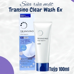 Sữa Rửa Mặt Transino Dưỡng Trắng Mờ Thâm Nám Tàn Nhang Clear Wash Ex Nhật Bản Tuýp 100g