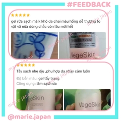 Gel Tẩy Trang VegeSkin Rau Củ Cleansing Gel Sạch Dịu Nhẹ Dưỡng Ẩm Mềm Mịn Cho Da Nhật Bản Chai 500g
