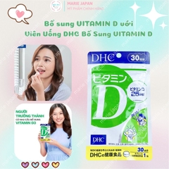 Viên Uống DHC Bổ Sung Vitamin D Hỗ Trợ Hấp Thụ Canxi Tăng Sức Đề Kháng Ngừa Loãng Xương Nhật Bản Gói 30 Ngày