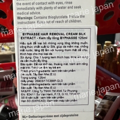 Kem Tẩy Lông Byphasse Hair Removal Silk Extract -  HỒNG TƠ TẰM Tuýp 125ml