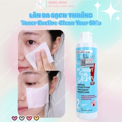 Nước Hoa Hồng Eveline Clean Your Skin Sạch Sâu Cân Bằng Da Ngăn Ngừa Mụn Hiệu Quả Ba Lan Chai 225ml