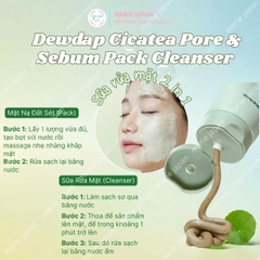 Sữa Rửa Mặt 2IN1 Dewdap Sạch Sâu Dưỡng Ẩm Mềm Mịn Cho Da Dầu Mụn Nhạy Cảm Cicatea Pore & Sebum Pack Cleanser Hàn Quốc