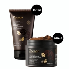 Combo Cocoon Tẩy TBC Body Cà Phê 200ml - Tẩy TBC Mặt Tuýp 150ml Cấp Ẩm Giúp Da Mềm Mịn