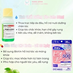 Combo 2 Món 1 Tinh chất Sato 30ml + 1 Gói Viên uống DHC Biotin 30 Ngày